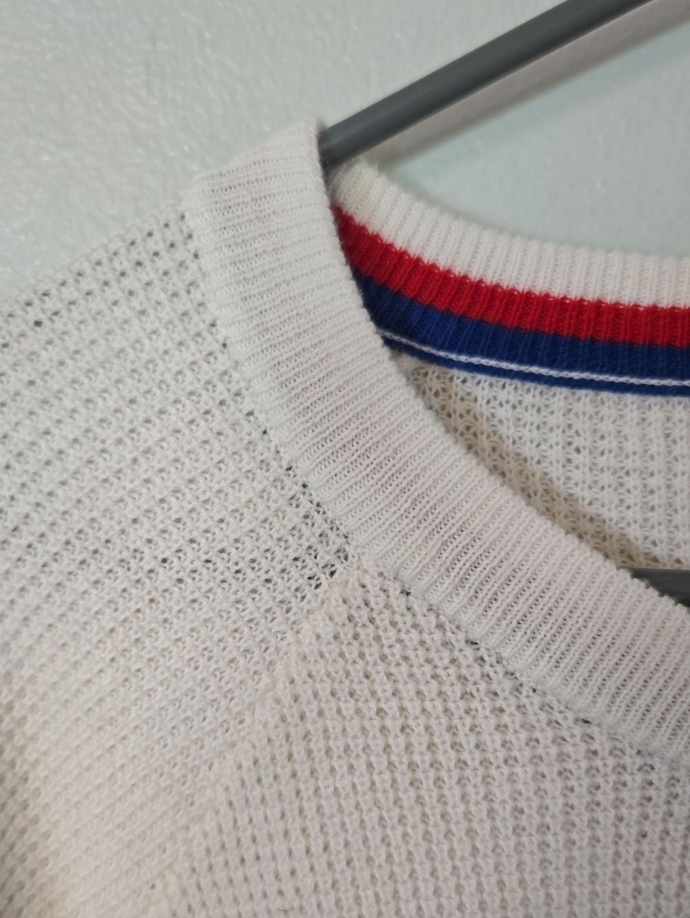 Faherty | Throwback Wisp Waffle Cotton Cashmere Sweater Americana Size XL - Picture 8 of 10